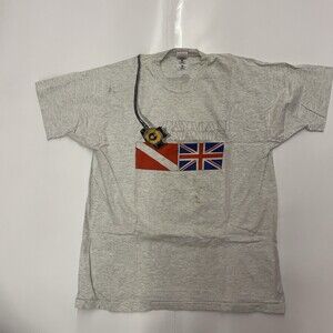 Vintage 90s Fruit of the Loom Heavy Cotton T-Shirt XL Made in USA Scuba Vacation